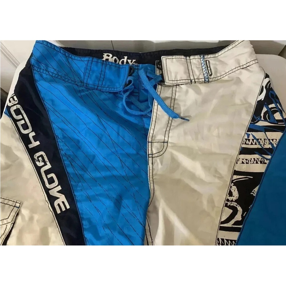 Body Glove Navy‎ and White Swim Trunks Sz 34